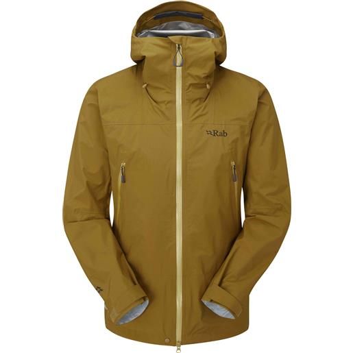 Rab - giacca impermeabile e antivento in gore-tex - kangri gtx paclite plus jacket footprint per uomo - taglia s, m, l, xl - giallo