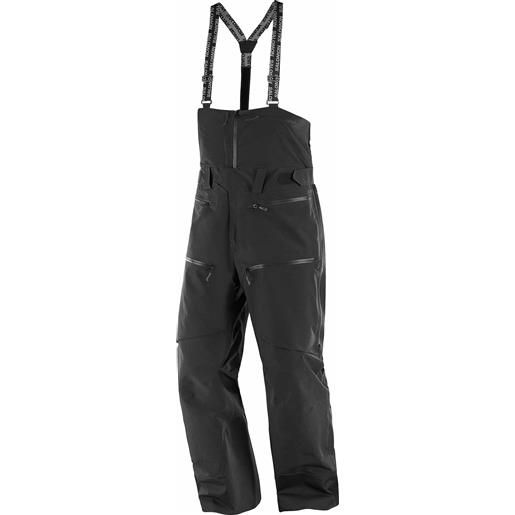 Salomon - salopette impermeabile e traspirante - qst gore-tex pro bib m deep black per uomo - taglia m - nero