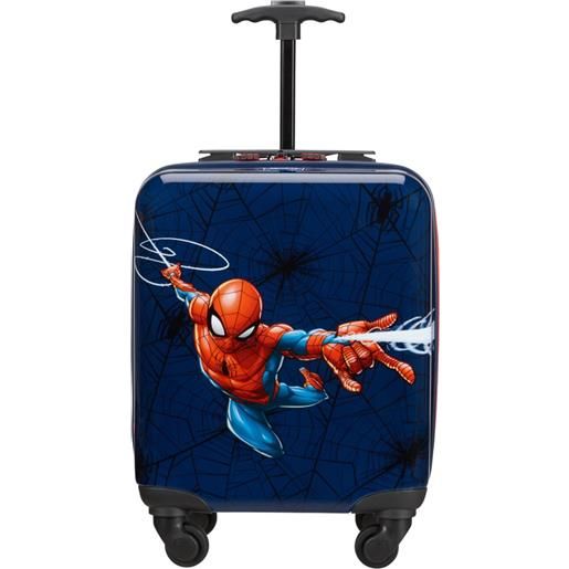 American Tourister disney ultimate 2.0 marvel spiderman trolley cabina, 45cm, 4 ruote, blu