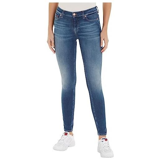 Tommy Jeans jeans donna nora skinny fit, blu (denim medium), 32w / 34l