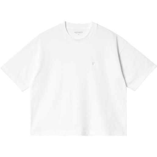 Carhartt - t-shirt in cotone biologico - w' s/s chester t-shirt white per donne in cotone - taglia xs, s, m, l - bianco