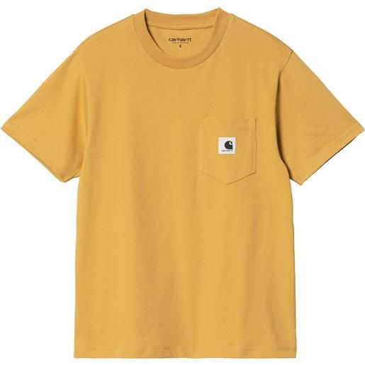 Carhartt - t-shirt in cotone - w' s/s pocket t-shirt sunray per donne - taglia xs, s, m, l - arancione
