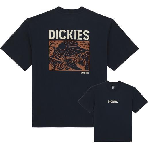 Dickies - t-shirt in cotone - patrick springs tee ss dark navy per uomo in cotone - taglia s, m, l, xl - blu navy