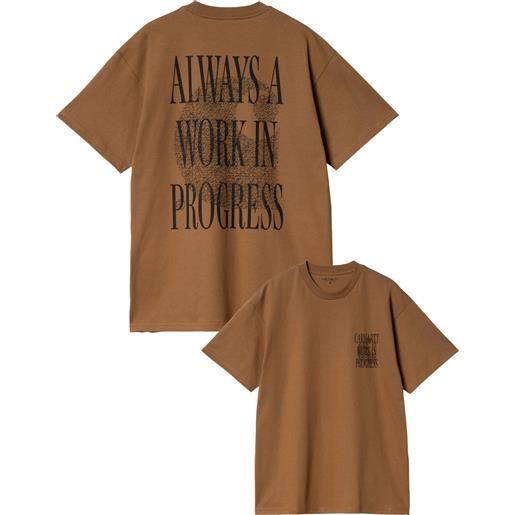 Carhartt - t-shirt in cotone - s/s always a wip t-shirt hamilton brown per uomo - taglia s, m, l, xl - marrone