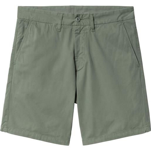 Carhartt - pantaloncini in cotone - john short park per uomo in cotone - taglia 28 us, 29 us, 30 us, 31 us, 32 us, 33 us, 34 us, 36 us - verde
