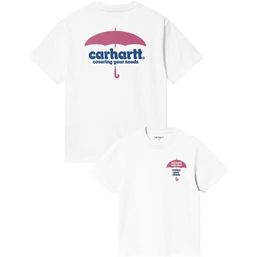 Carhartt - t-shirt in cotone biologico - w' s/s cover t-shirt white per donne in cotone - taglia xs, s, m, l - bianco