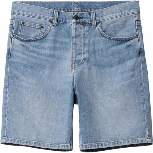 Carhartt - pantaloncini in cotone - newel short blue per uomo in cotone - taglia 28 us, 29 us, 30 us, 31 us, 32 us, 33 us, 34 us, 36 us