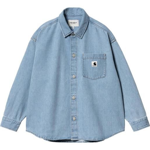 Carhartt - camicia in cotone - w' alta shirt jac blue per donne in cotone - taglia s, m, l
