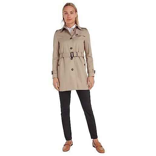 Tommy Hilfiger giacca donna heritage single breasted trench giacca da mezza stagione, beige (medium taupe), m