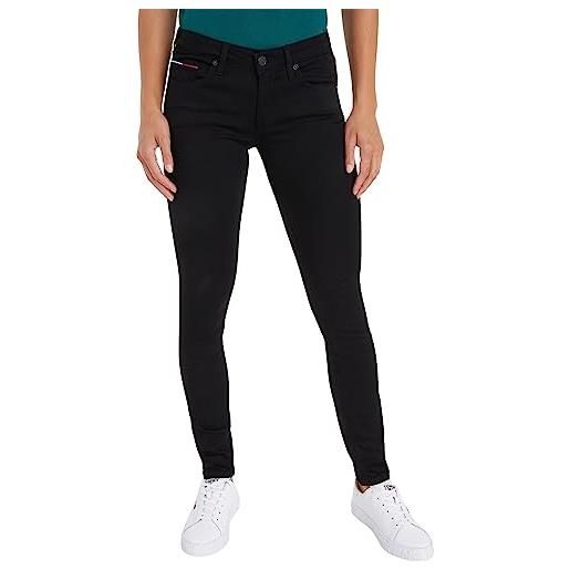 Tommy Jeans jeans donna sophie elasticizzati, nero (staten black stretch), 31w / 32l