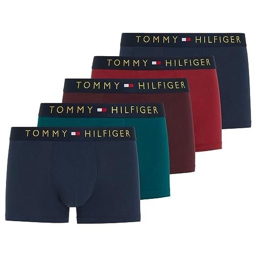 Tommy Hilfiger 5p trunk gold wb, uomo, des sky/rouge/spruce/burg/des sky, l