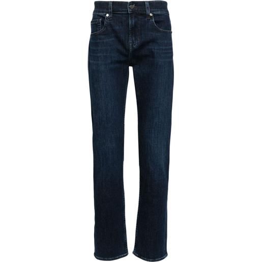 7 For All Mankind jeans luxe dritti con vita media - blu