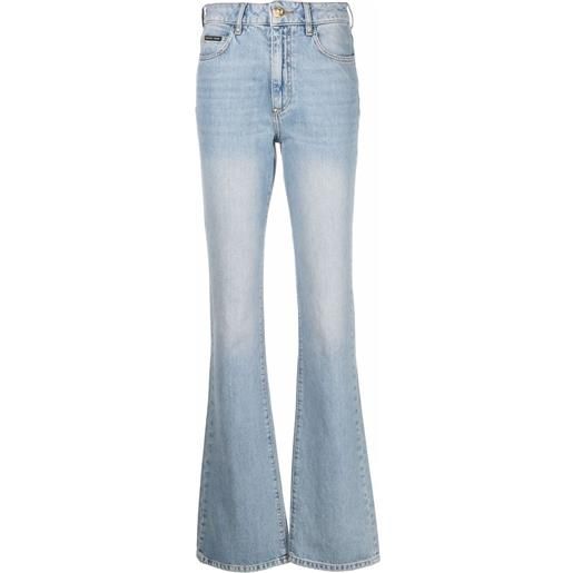 Philipp Plein jeans svasati a vita alta - blu