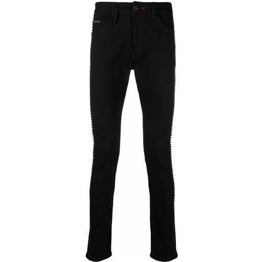 Philipp Plein jeans skinny con borchie - nero