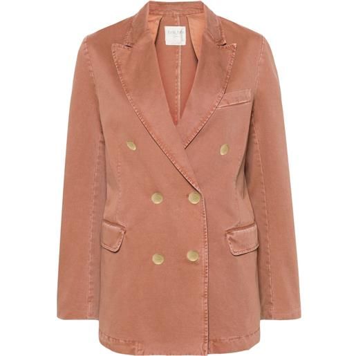 Forte Forte blazer doppiopetto con revers a lancia - marrone