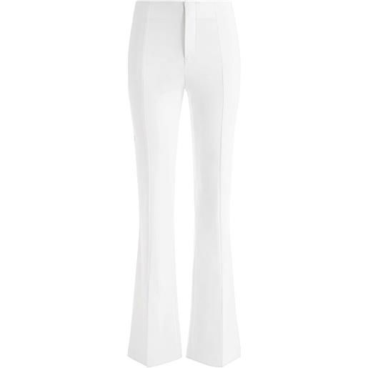 alice + olivia pantaloni svasati tisa con spacco - bianco