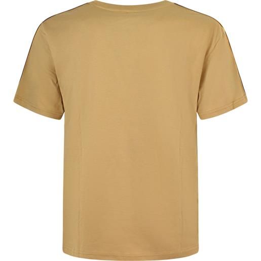MOSCHINO t-shirt marrone con bande logate per uomo