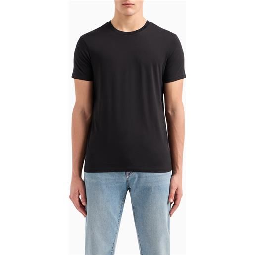 ARMANI EXCHANGE t-shirt nera uomo ARMANI EXCHANGE regular fit in cotone pima 8nzt74