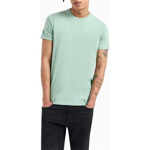 ARMANI EXCHANGE t-shirt verde menta uomo ARMANI EXCHANGE regular fit in cotone pima 8nzt74