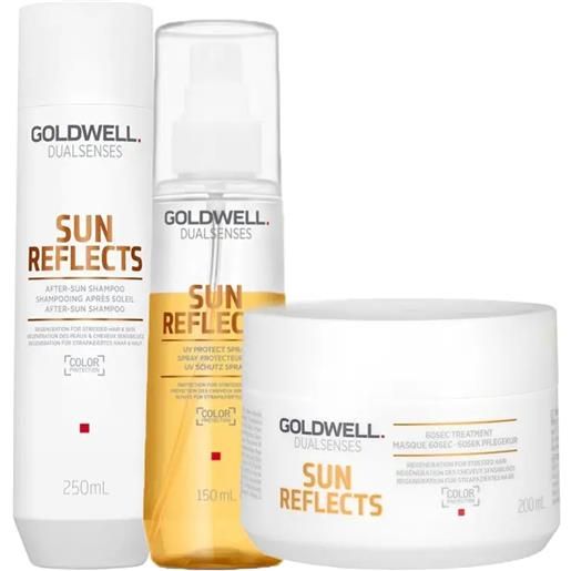 GOLDWELL kit ds sun reflects shampoo 250ml + treatment 200ml + spray 150ml
