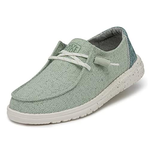 Hey Dude wendy woven, moccasin donna, verde (mint), 39 eu