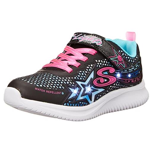 Skechers jumpsters wishful star, scarpe da ginnastica bambine e ragazze, black pink, 31 eu