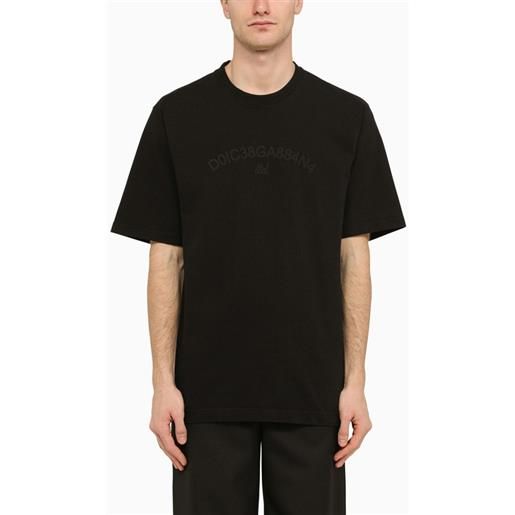 Dolce&Gabbana t-shirt nera in cotone con logo