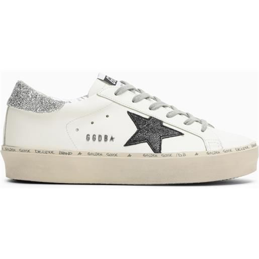 Golden Goose sneaker hi-star bianca/nera/argento