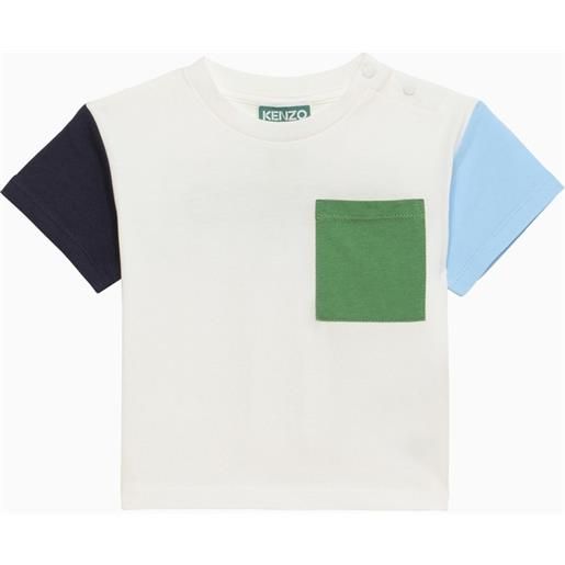 KENZO t-shirt avorio in cotone con logo