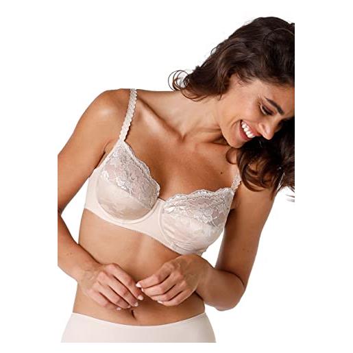 LOVABLE con ferretto in pizzo exuberance, reggiseno donna, bianco, 40 / 6c