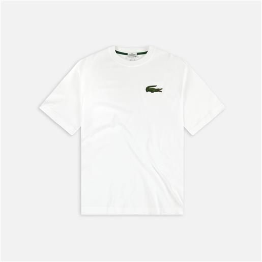 Lacoste oversize crocodile t-shirt white uomo