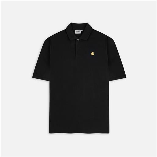 Carhartt WIP chase pique polo shirt black/gold unisex