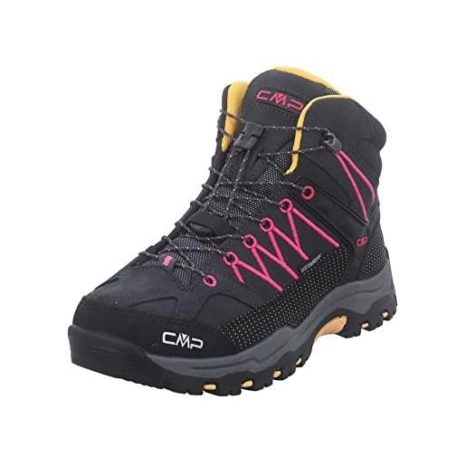 CMP unisex - bambini e ragazzi kids rigel mid trekking shoe wp scarpe da trekking alta, lake pink, 29 eu