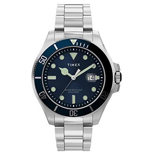 Timex orologio analogico al quarzo uomo con cinturino in acciaio inossidabile tw2u41900