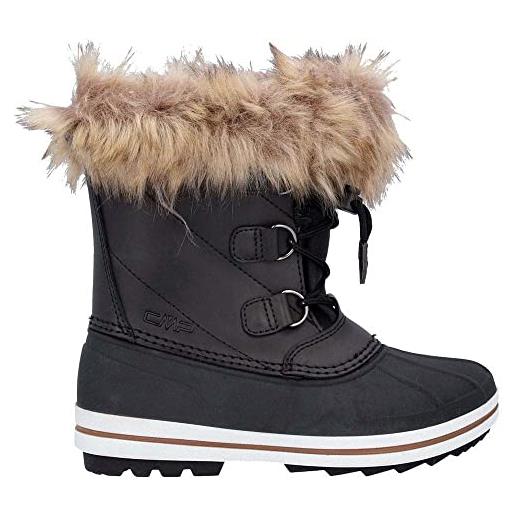 CMP kids anthilian snow boot, stivali da neve unisex - bambini e ragazzi, nero, 34 eu
