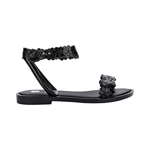 melissa wave sandal blossom bassi donna, nero, 38 eu