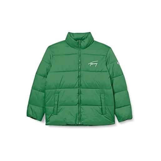 Tommy Jeans tjm signature puffer, giacche imbottite uomo, verde (green malachite), m
