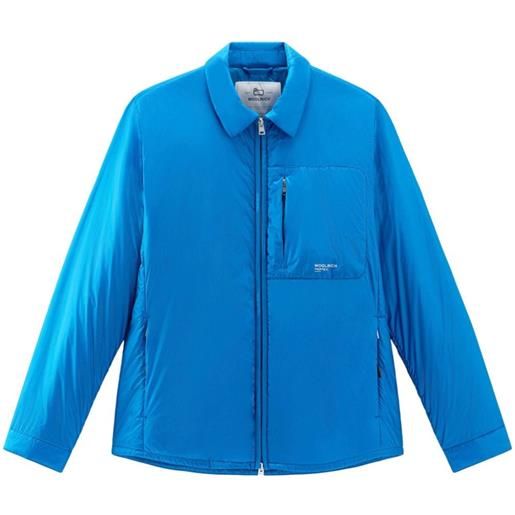 Woolrich giacca-camicia imbottita pertex - blu