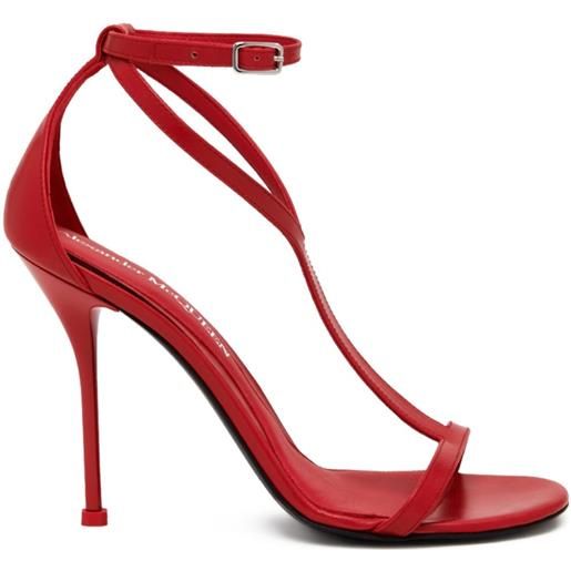 Alexander McQueen sandali in pelle harness 90mm - rosso