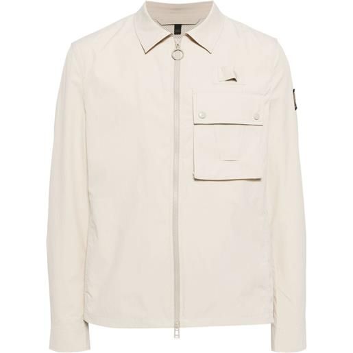 Belstaff giacca-camicia castmaster con zip - toni neutri