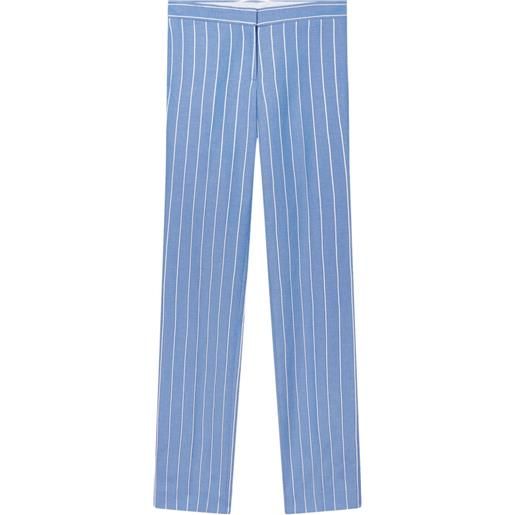 Stella McCartney pantaloni dritti gessati - blu