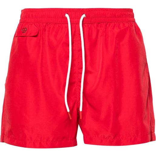 Kiton costume da bagno con coulisse - rosso