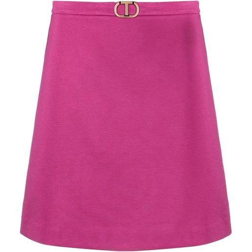 TWINSET minigonna con logo - rosa