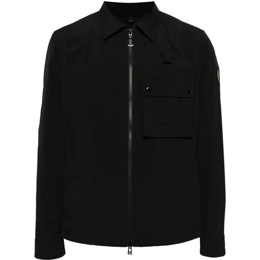 Belstaff giacca-camicia castmaster con zip - nero