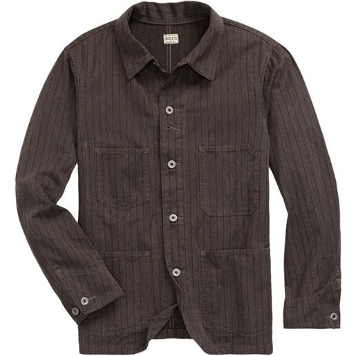 Ralph Lauren RRL giacca-camicia a righe - marrone