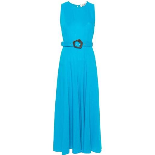 DVF Diane von Furstenberg abito midi elliot - blu