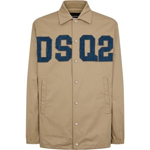 Dsquared2 giacca-camicia con applicazione - toni neutri