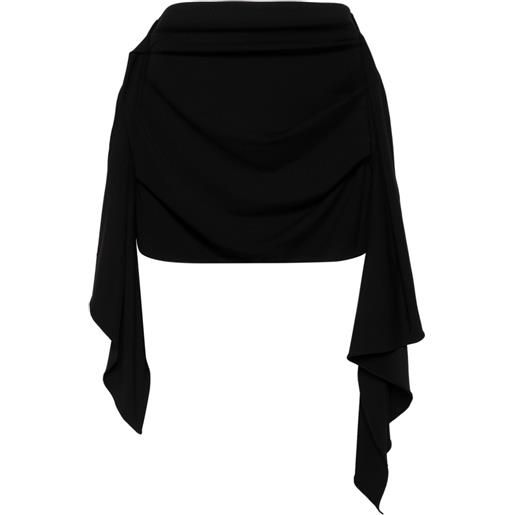 The Attico minigonna drappeggiata - nero