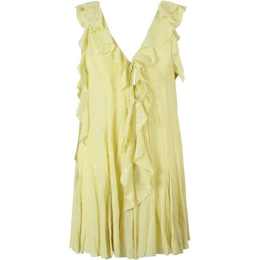 ANIYE BY abito giallo 'rouches dress star' per donna