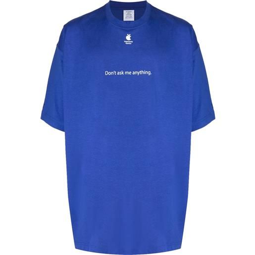 VETEMENTS t-shirt con stampa VETEMENTS x apple - blu